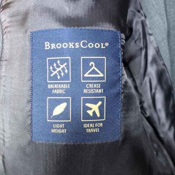Brooks Brothers Fitzgerald BrooksCool Canvas 2 Button Blazer Mens Size 42S Gray - Picture 5 of 12